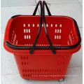 High Quality Rolling Shopping Basket with Wheel